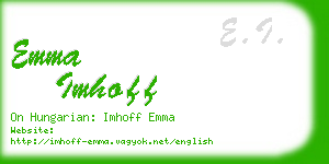 emma imhoff business card